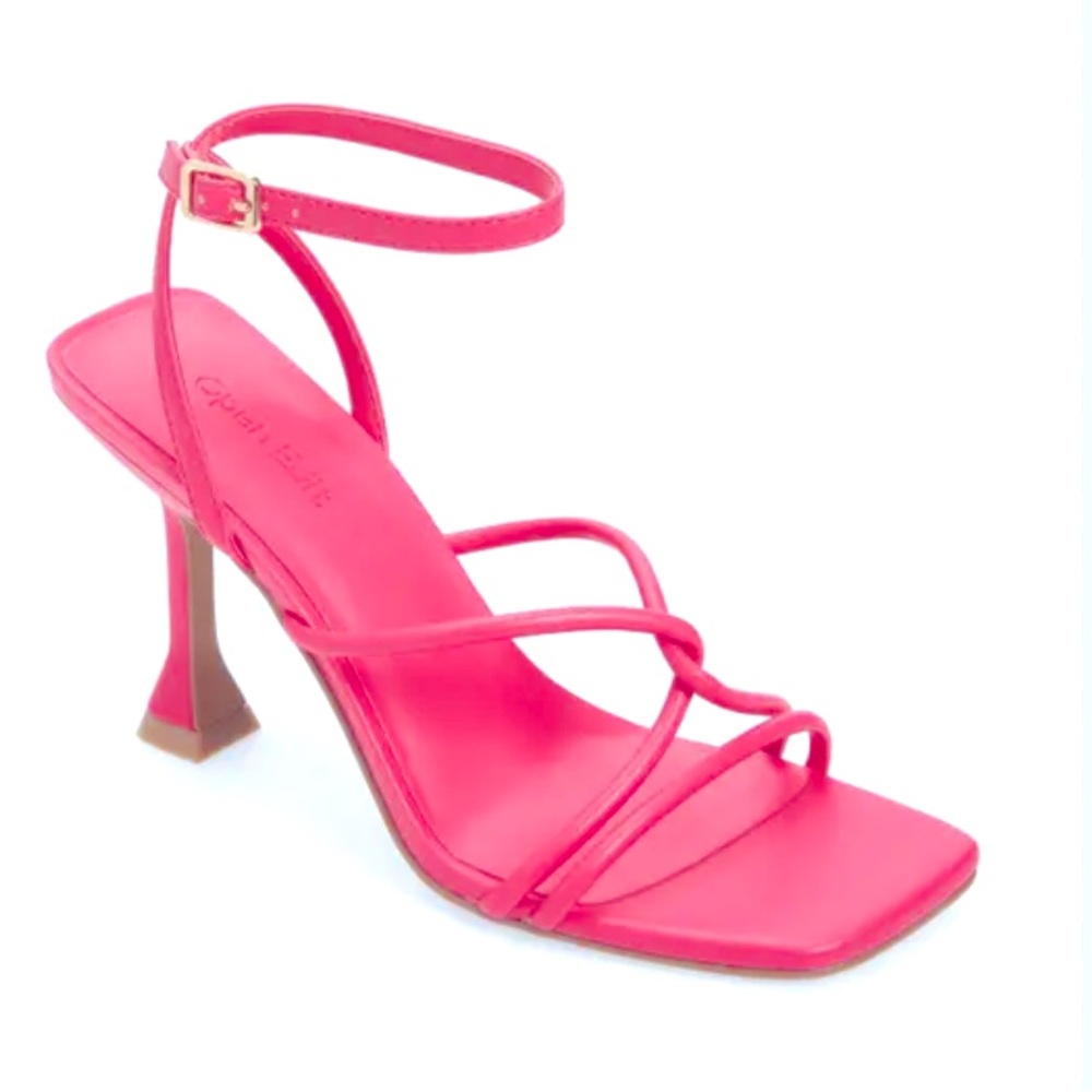 Open Edit Fuschia Pink Strappy Sandals Size 6